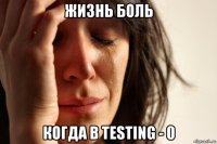 жизнь боль когда в testing - 0