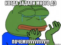 когда задали много дз почемууууууууу!!!