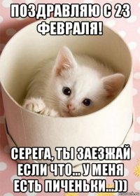 поздравляю с 23 февраля! серега, ты заезжай если что... у меня есть пиченьки...)))