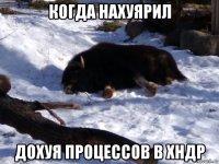 когда нахуярил дохуя процессов в хндр