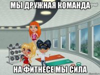 мы дружная команда на фитнесе мы сила