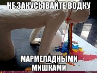 не закусывайте водку мармеладными мишками