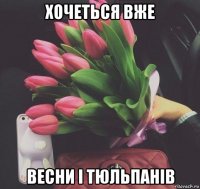 хочеться вже весни і тюльпанів