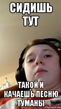 сидишь тут такой и качаешь песню туманы