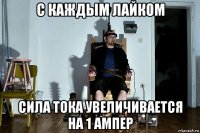 с каждым лайком сила тока увеличивается на 1 ампер