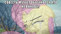 совесть мучает обычно тех, кто не виноват 