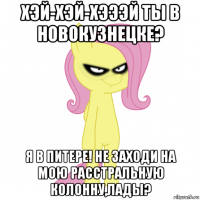хэй-хэй-хэээй ты в новокузнецке? я в питере! не заходи на мою расстральную колонну,лады?