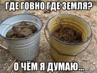 где говно где земля? о чём я думаю...