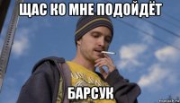 щас ко мне подойдёт барсук