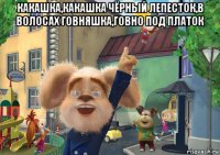 какашка,какашка чёрный лепесток,в волосах говняшка,говно под платок 
