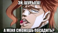 эй, шурыга! а меня сможешь посадить?
