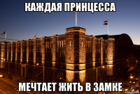 каждая принцесса мечтает жить в замке