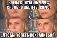 когда считаешь через сколько вылетет симс, чтобы успеть сохраниться