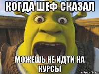 когда шеф сказал можешь не идти на курсы
