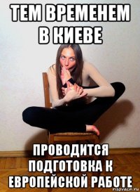 тем временем в киеве проводится подготовка к европейской работе