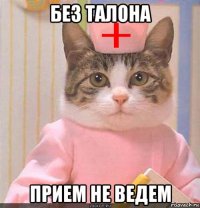 без талона прием не ведем