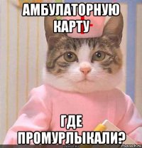амбулаторную карту где промурлыкали?