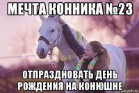 мечта конника №23 отпраздновать день рождения на конюшне