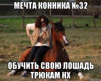 мечта конника №32 обучить свою лошадь трюкам нх