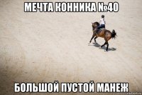 мечта конника №40 большой пустой манеж
