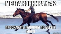 мечта конника №42 проскакать галопом по берегу моря