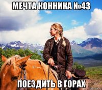мечта конника №43 поездить в горах