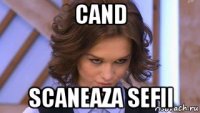 cand scaneaza sefii