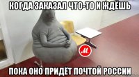 когда заказал что-то и ждёшь пока оно придёт почтой россии