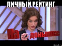 личный рейтинг 