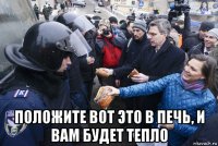  положите вот это в печь, и вам будет тепло