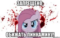 запрещено: обижать пинкамину!