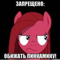 запрещено: обижать пинкамину!