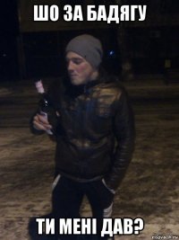 шо за бадягу ти мені дав?