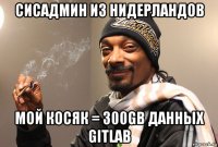 сисадмин из нидерландов мой косяк = 300gb данных gitlab