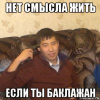 нет смысла жить если ты баклажан