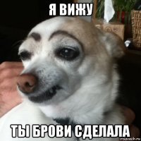 я вижу ты брови сделала