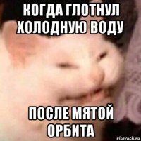 когда глотнул холодную воду после мятой орбита