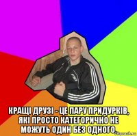  кращі друзі - це пару придурків, які просто категорично не можуть один без одного.