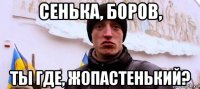 сенька, боров, ты где, жопастенький?