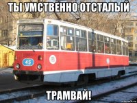 ты умственно отсталый трамвай!