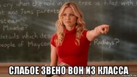  слабое звено вон из класса