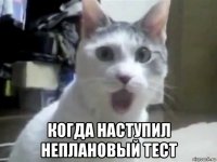  когда наступил неплановый тест