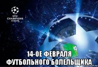  14-ое февраля футбольного болельщика