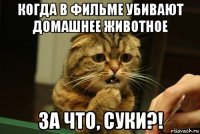 когда в фильме убивают домашнее животное за что, суки?!
