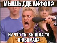 мышь,где айфон? ну что ты вышла-то любимая?