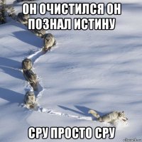 он очистился он познал истину сру просто сру