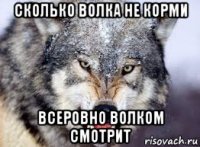 сколько волка не корми всеровно волком смотрит