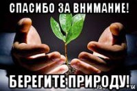 спасибо за внимание! берегите природу!