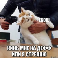  кинь мне на дефф или я стреляю