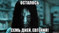 осталось семь дней, евгений!